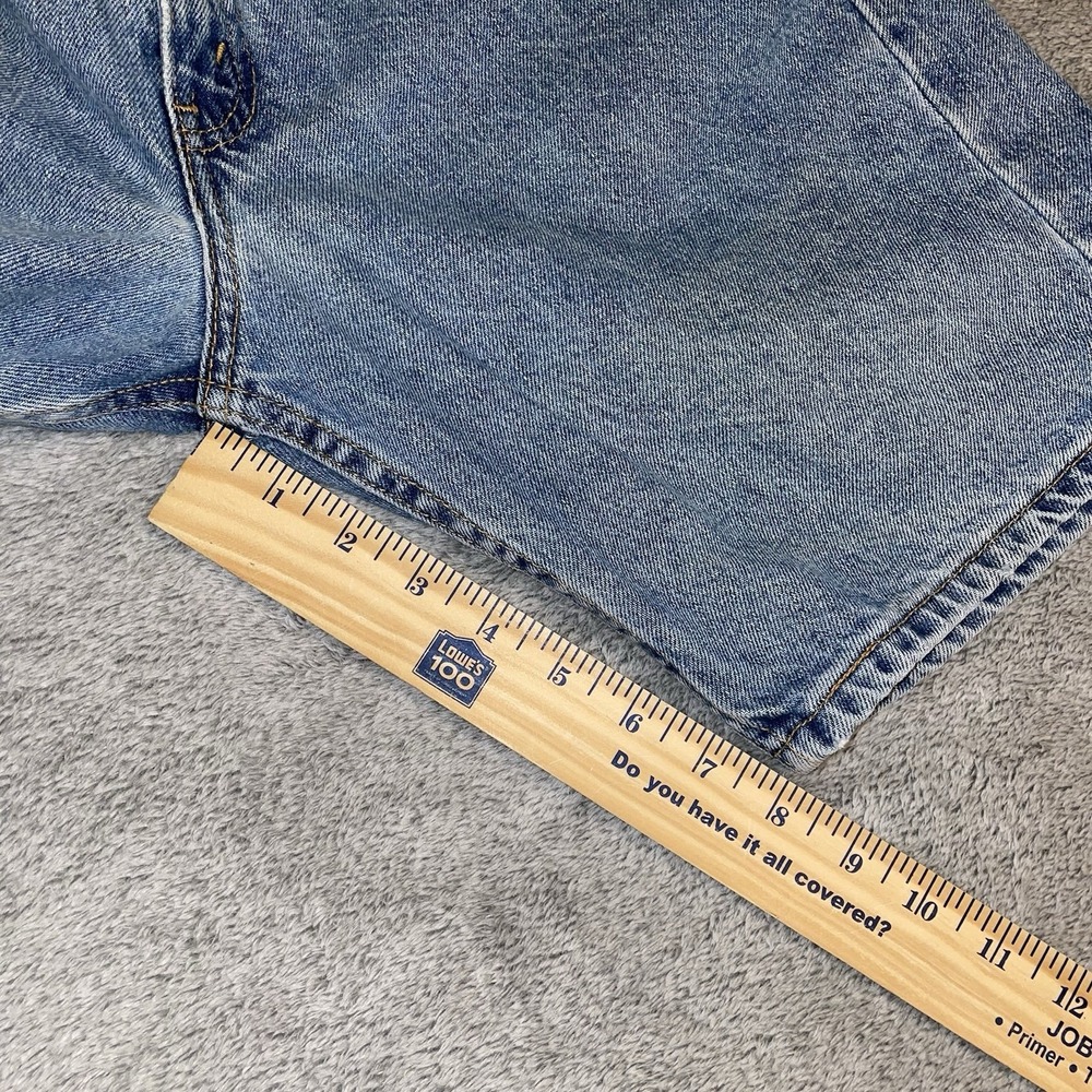 Vintage 90s Levi’s 505 Light Wash Jean Shorts Size Youth 14.5 White Tab - Picture 5 of 6